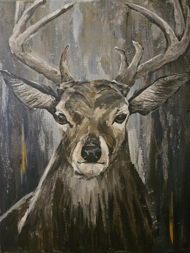 Stillness of the Stag Abstract Animal, Deer, Stag.