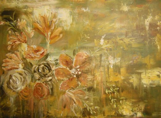 Dreams of Summer - Golden Glow Abstract Art, Orange, yellow, green, for sale, canvas, original art, paintings, illustration, Canadian Art