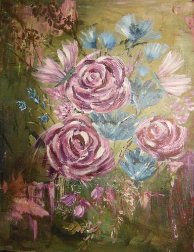 Victorian Bouquet Abstract Art, Florals, , flower canvas art, abstract wall art, abstract art with flowers, flower art prints, abstract paintings